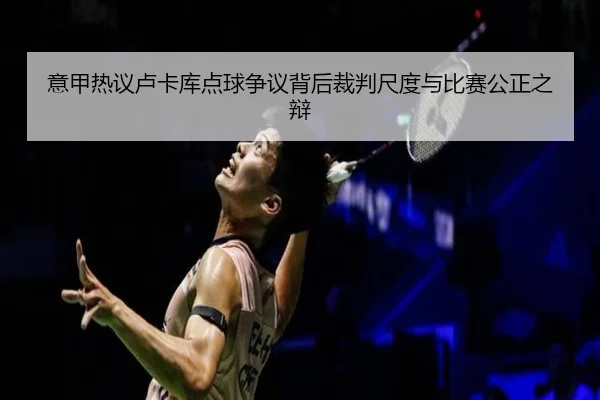 意甲热议卢卡库点球争议背后裁判尺度与比赛公正之辩